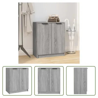 Produktbild von The Living Store Schuhschrank Grau Sonoma 59x35x70 cm Holzwerkstoff