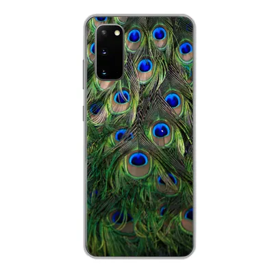 Produktbild von MuchoWow® Handyhülle Schutzhülle Hülle für Samsung Galaxy S20 Nahaufnahme von Pfauenfedern Silikon Softcase Handy Hülle - Bild