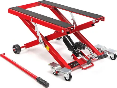 Obrázok produktu pre Hydraulický nožnicový zdvihák pre motocykle 500kg, červený HBM Machines Holandsko