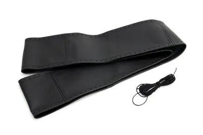 Produktbild von AMiO 01761 LACED Lenkradbezug Ø37-39cm Schwarz Lenkradhülle