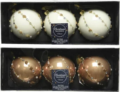 Produktbild von Decoris Weihnachtskugel-Set Glas 3-teilig Kamel 8cm