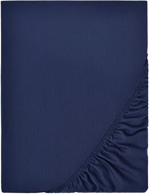 Produktbild von Mikrofaser Spannbettlaken Spannbetttuch in vielen Größen und Farben, 140x200cm Navy blau
