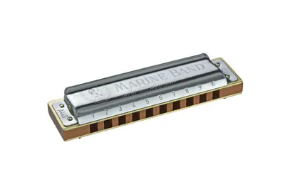 Produktbild von Hohner Marine Band 1896, Diatonische Harmonika, Braun, Edelstahl, Holz, 100 mm, Deutschland