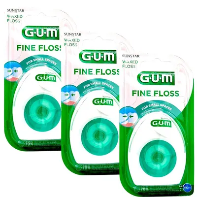 Produktbild von 3x GUM Fine Floss Zahnseide 3x 55m