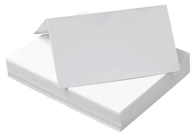 Tischkarten, 100 Stück, Kraftpapier, blanko, 11 x 8,5 cm