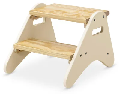 Produktbild von B. toys Peek-A-Boost, 2-stufiger Tritthocker aus Holz, Elfenbein