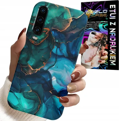 Immagine prodotto di Custodia Per Huawei P30 - Design Posteriore In Marmo Blu Verde