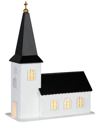 Produktbild von LED Leuchtkirche 'Church', 4 LEDs, Weiß/Schwarz