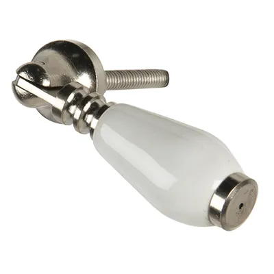 Zdjęcie produktu dla Gałka do drzwi Clayre & Eef 2x6 cm Biała ceramika