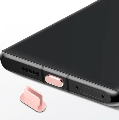 Produktbild von Cadorabo Schutzkappe für USB C in Rosa Staub Schutz Stecker Stöpsel Staubdicht