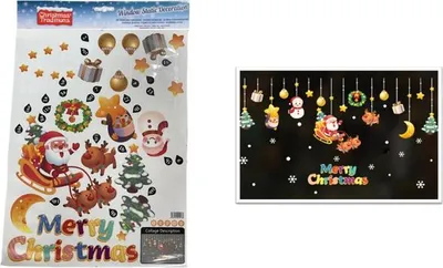 Obrázok produktu pre Fensterbild - Weihnachtsgirlande - ca. 45 x 60 cm