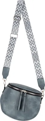 Produktbild von Bauchtasche Umhängetasche Crossbody-Bag Hüfttasche Kunstleder Italy-Design BLUE