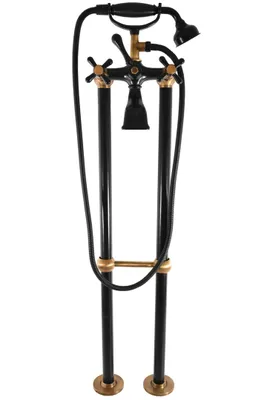 Immagine prodotto di Slezák-RAV Miscelatore per bagno Slezák RAV Morava Retro MK150.5/2CMATSM nero/ottone vecchio Colore: nero opaco/ottone vecchio, Dimensioni: 150 mm