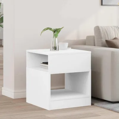 Produktbild von "Schlussverkauf" Wohnzimmer Beistelltisch - rechteckiger Kaffeetisch - Weiß 40,5x40x45 cm Holzwerkstoff  C13739
