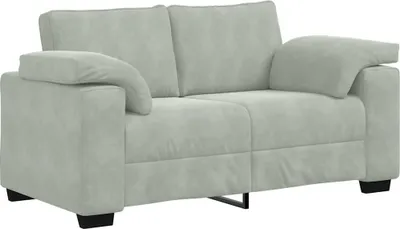 Produktbild von vidaXL Zweisitzer-Sofa Hellgrau 160x77x82 cm Samt