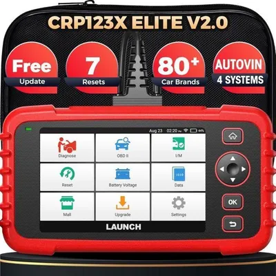Image de Lancement CRP123X V2.0 Elite Valise Diagnostic Auto,4 Systèmes - ABS SRS Transmission Moteur Diagnostic Voiture Multimarque,FCA S