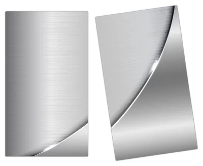 Produktbild von Spritzschutz Herdabdeckplatte Schneidebrett aus Glas Metallische Form 2-Teilig (60x52cm)