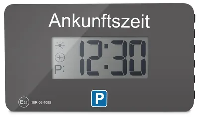 Produktbild von Digitale Parkscheibe V1 – elektronische Parkuhr – Mit Klickhalterung und ohne sichtbare Klebepads – StVO-konform & automatische Zeiteinstellung – für Deutschland und Dänemark