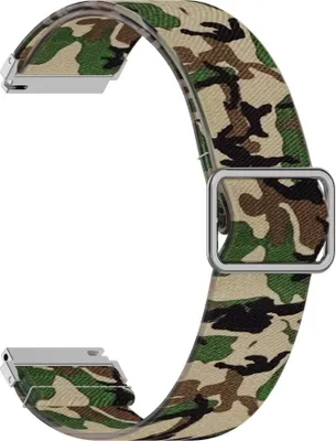Produktbild von Smartwatch Armband Armbänder 20 mm für Samsung Galaxy LG Watch Honor Garmin, Farbe:Tarnfarbe Grün