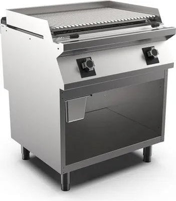 Immagine prodotto di Griglia Mareno M1-700 in pietra lavica con griglia di cottura regolabile in acciaio inox, 80 cm