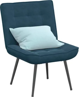 Image de vidaXL Fauteuil relax bleu 64x74x84 cm velours