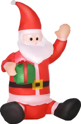 Produktbild von Aufblasbare Weihnachtsdekoration 844-166, Weihnachtsmann, LED, langlebig, IP44, Polyester, rot, 70 x 50 x 120 cm