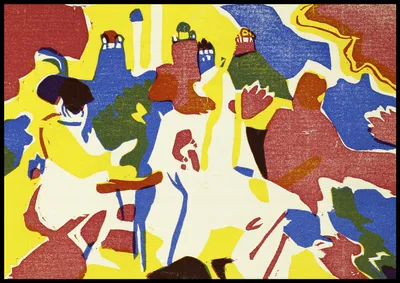 Produktbild von Poster 100x70cm Klänge, Wassily Kandinsky Vintage für das Wohnzimmer