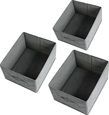 Produktbild von Famanu Kleiderschrankorganizer 3 Stück Faltbare Aufbewahrungsboxen - Beige