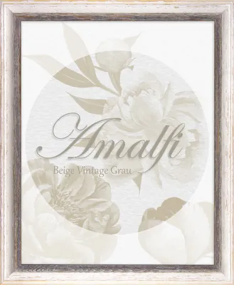 Produktbild von Bilderrahmen Amalfi - 45x100 cm, Braun Weiß Vintage Nachbildung, 1,5 mm Kunstglas entspiegelt