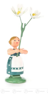 Produktbild von Ostern & Frühjahr Blumenmädchen mit Sternmiere  Höhe ca 11 cm NEU