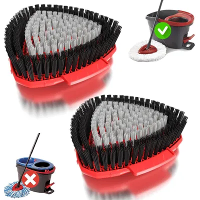 2 Ersatz-Schrubbürstenköpfe für Vileda EasyWring 1 Tank
