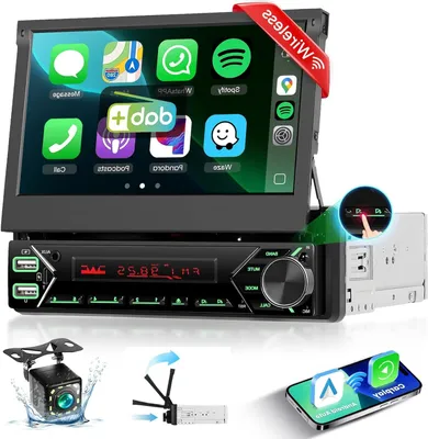 Zdjęcie produktu dla Radio samochodowe - Odbiornik DAB+ - Radio Bluetooth - Odtwarzacz multimedialny - 7-calowy dotykowy ekran