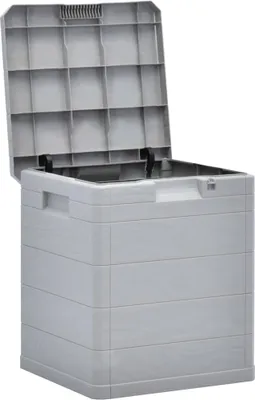Produktbild von vidaXL Garten-Aufbewahrungsbox 90 L Hellgrau
