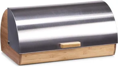 Productafbeelding van Famanu broodkasten, bruin, 39 x 25,5 x 18,5 cm - Moderne opbergdoos voor de keuken