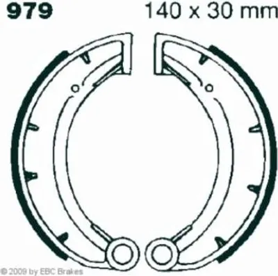 Produktbild von Hi-Q Bremsbacken 979, 140x30mm für Trommelbremsen bei POLO
