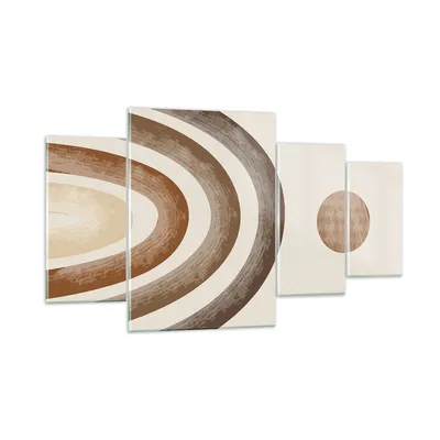 Produktbild von Bilder auf glas - 4 Teile - Stück geometrisch Boho - 160x90cm - Glasbilder - Wandbilder - Bilder - zum Aufhängen bereit - Wanddekoration aus Glas - Glas Bilder - Wandbild auf Glas - GDL160x90-4841
