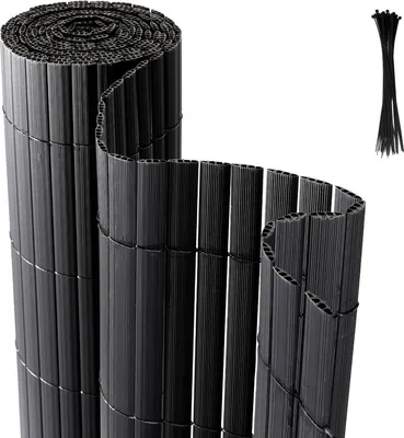 Produktbild von Jopassy 180x300cm soukromí screen mat PVC bambus soukromí screen zahradní soukromí plot balkon plot větrný balkon obložení, antracitová