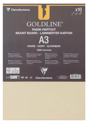 Zdjęcie produktu dla Clairefontaine 10 passe-partout A3 elfb 1,25 mm 96816C