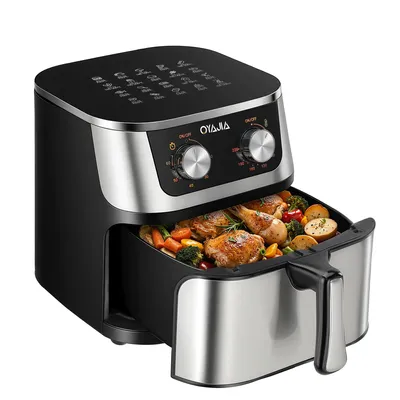 Produktbild von 10,5 L  Airfryer, Heißluftfritteuse mit 15 Menüoptionen, einfache Bedienung, ölfreies Frittieren, 60 Min Timer, bis zu 200° C, Antihaft-Beschichtung