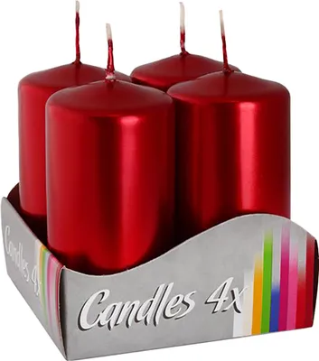Produktbild von Adventskerze 80x40mm CRV metallic glänzend. (4 Stück)