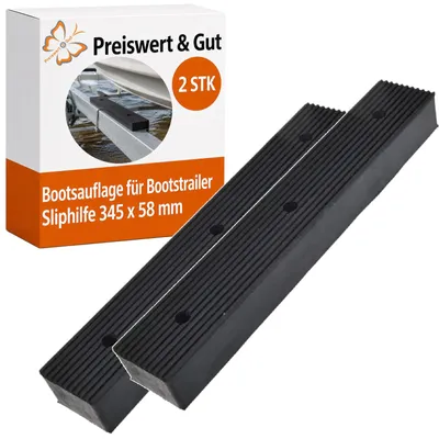 Produktbild von 2 x Bootsauflage für Bootstrailer 345x58x35 Sliphilfe Bootsanhänger Gummiauflage