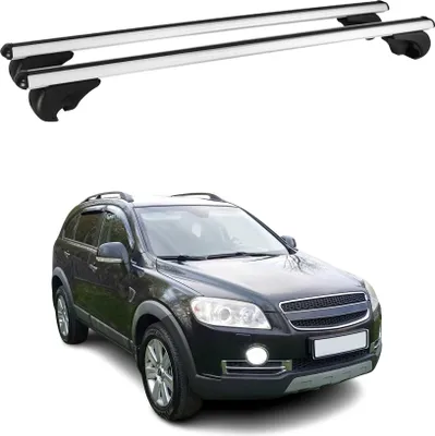 Image de Barres de toit Transversales pour Chevrolet Captiva 2006-2015 Aluminium Argent