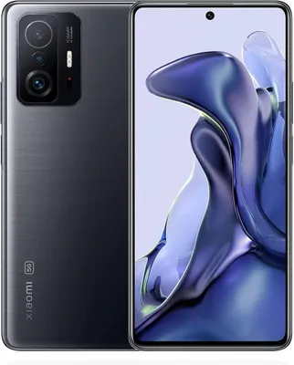 A smartphone is shown from the front and back.
