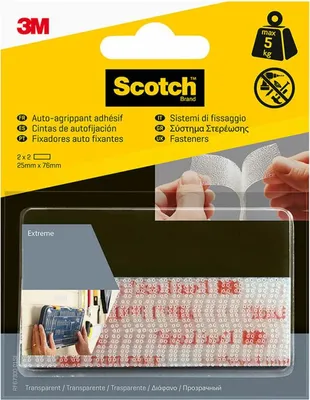 Productafbeelding van Scotch 7100151768 Scotch Klettstreifen Extreme Fastener weiß, 4 St.