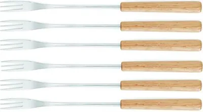 Immagine prodotto di Set di 6 forchette da fonduta in legno chiaro Tableandcook 3008187
