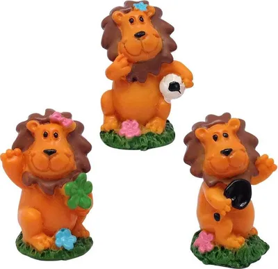 Produktbild von 3 kleine Löwen Tortenfiguren