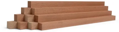 Produktbild von 10er-Set Holzleisten - Mahagoni gehobelt - 40 x 40 x 500 mm