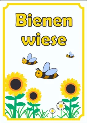 Produktbild von Aufkleber Bienenwiese A7 (74x105mm)