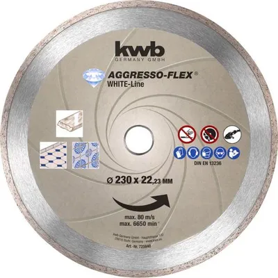 Produktbild von kwb 725840, Schneidedisk, Hartkeramik, Marmor, Kachel, Jede Marke, 2,2 cm, 23 cm, 5 mm