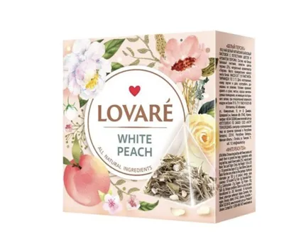 Immagine prodotto di LOVARÉ Pesca bianca 30g (15 piramidi, tè bianco)